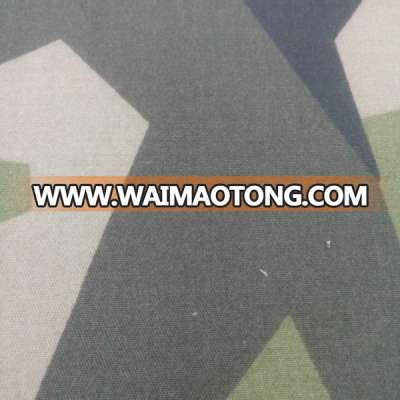 65% polyester 35% cotton 265gsm four-color geometric printed camouflage fabric