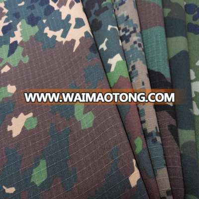 ripstop fabrics with woodland camouflage